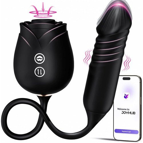 rose sucking vibrator thrusting dildo (1) Rose sucking vibrator price in Pakistan